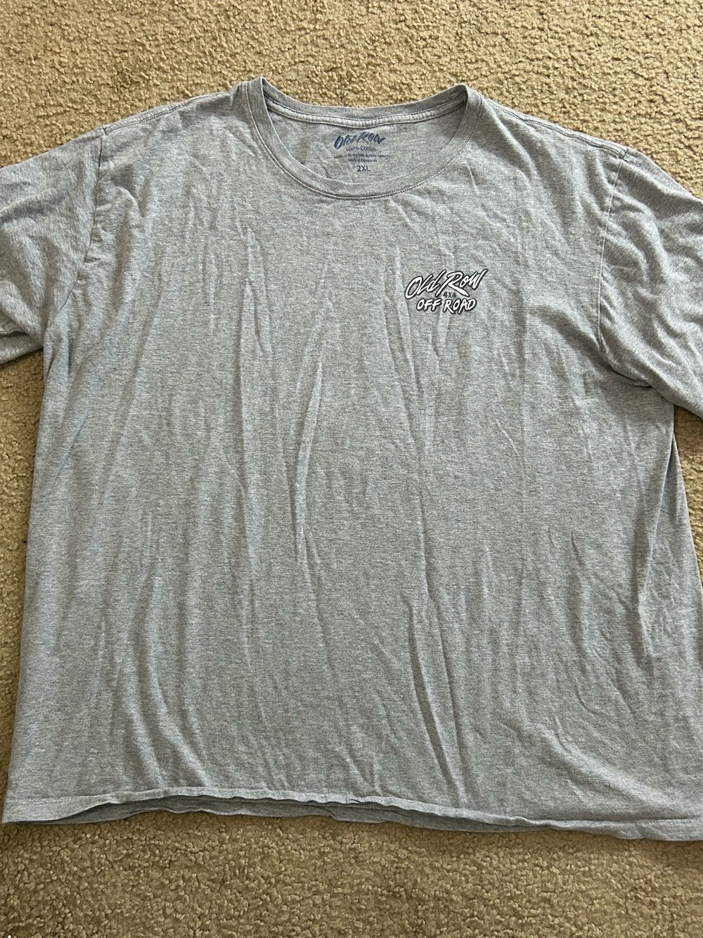 Old Row T-Shirt 2XL Cotton Tee Gray Off Road Jeep Graphic Short Sleeve - Picture 8 of 8